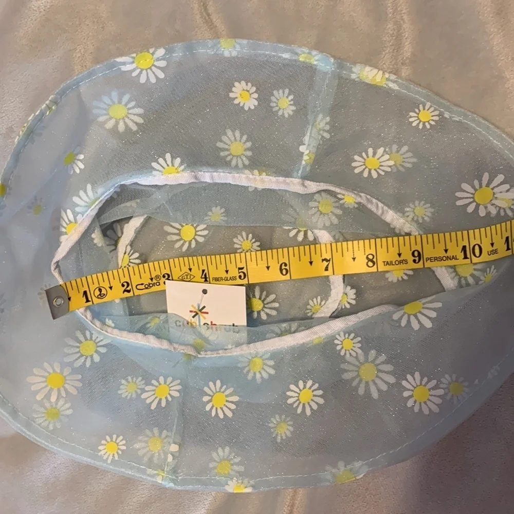 Baby Blue daisy Floral Sheer Bucket Hat kids girls